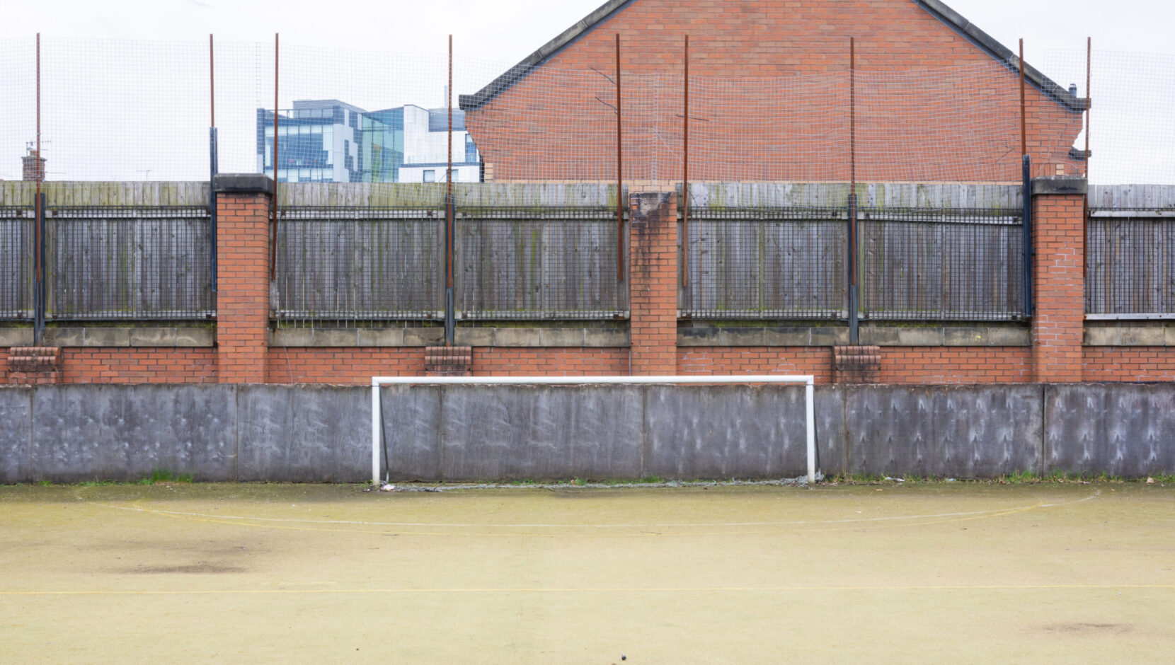 The Bronte's outdoor football pitch with goalposts available for rent for 7 a side football